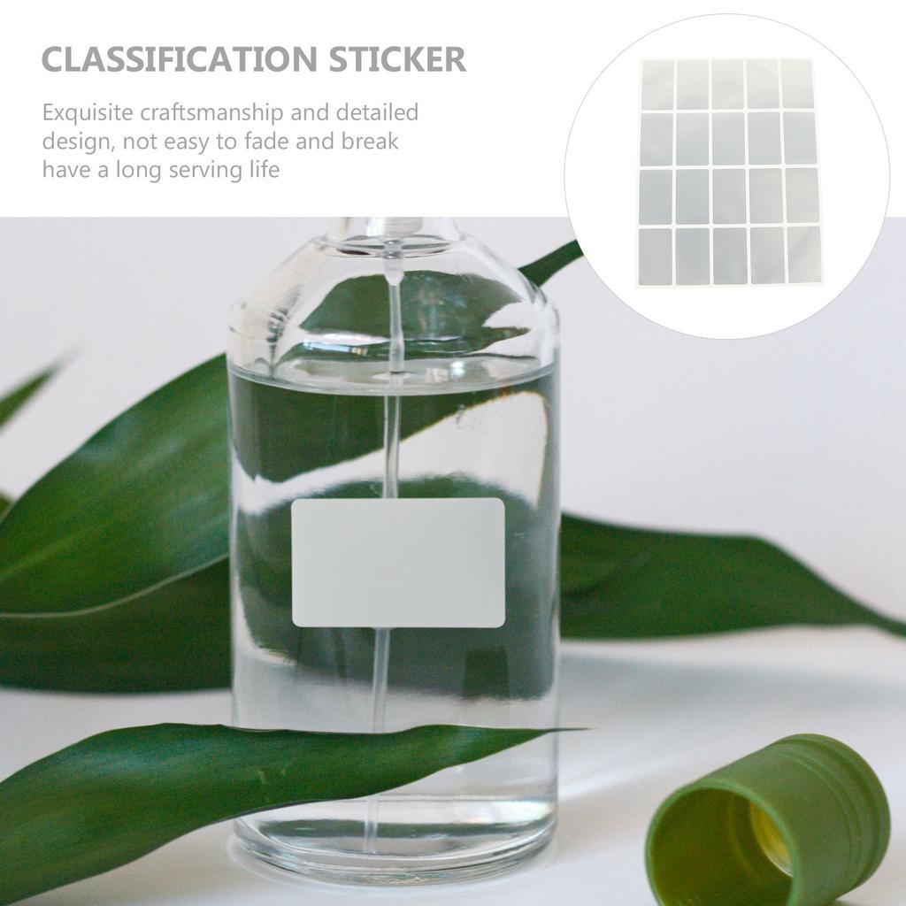 100Pcs Self-Adhesive Waterproof Marking Sticker Handwritten Label Sticker for Bottle Container Box Sorting Classification