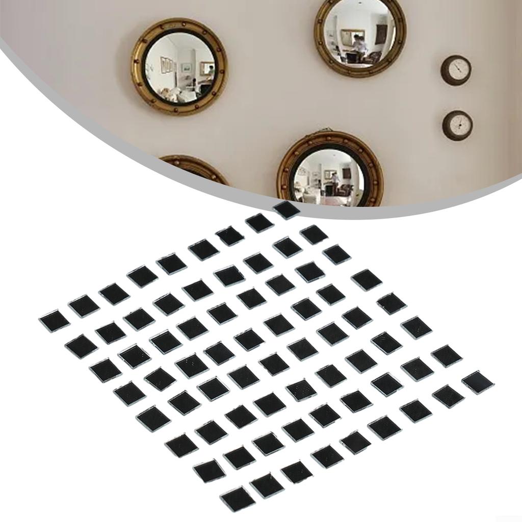 Wall Sticker Mirror Stickers 100PCS 10x10mm DIY Glass