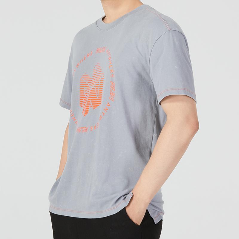 Under Armour Футболка Anywhere Vintage Print Running Sport с круглым вырезом и коротким рукавом для мужчин, серая 1369517-035