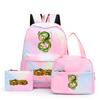 3Pcs/set Dragon Ball Colorful Backpack with Lunch Bag for Women Student Teenagers Rucksack Casual School Bags Sets