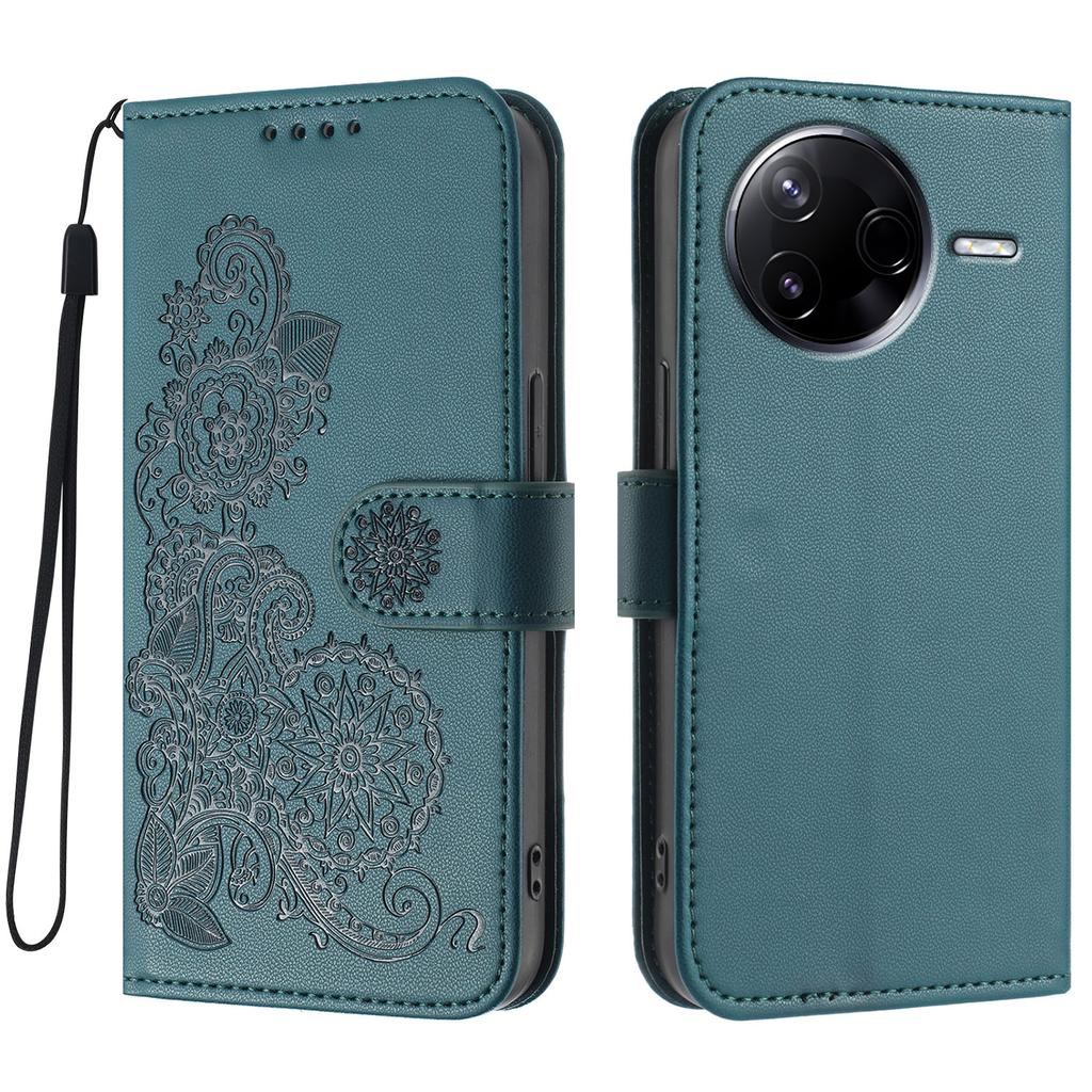 For Xiaomi Redmi K80 5G/Xiaomi Poco F7 Pro 5G Phone Cases Mandala Flower Leather Wallet Mobile Cover with Strap