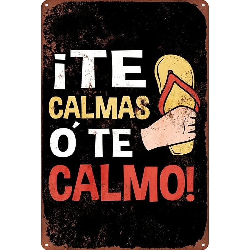 Spanish Words Metal Tin Signs for Bedroom Cafe Shop Home Room Wall Decorative Plaques Iron Plate Art Paintings Hanging Pictures