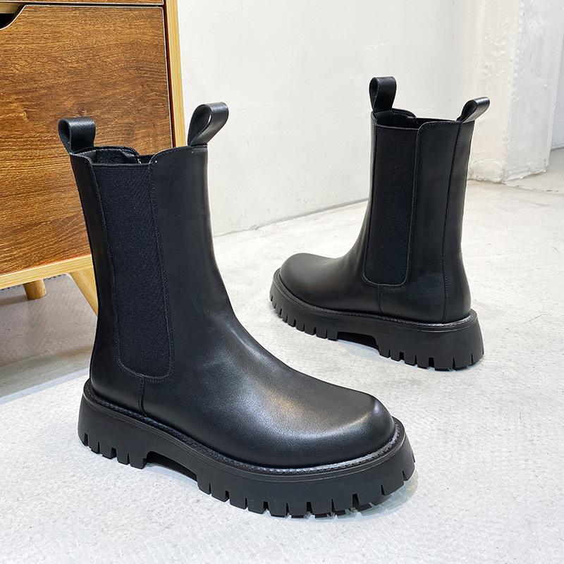 Прямые поставки Martin Boots Осенние дышащие мужские кожаные туфли средней и высокой высоты Ботинки Tooling Boots Корейская версия Британский стиль Короткие ботинки 9612-T