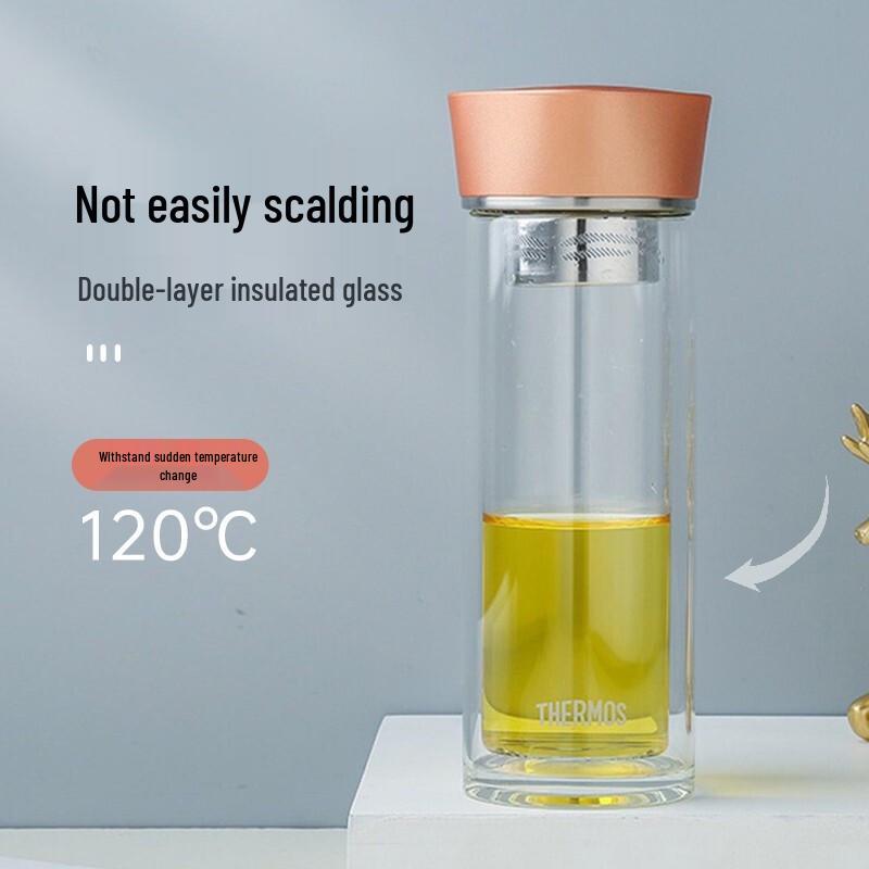 Thermos Бутылка-заварник для чая из двухслойного стекла