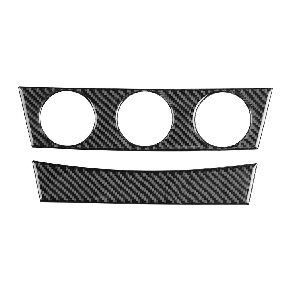 2x Black Carbon Fiber Dash Central Console Cover Trim For Toyota Camry 2007-2011