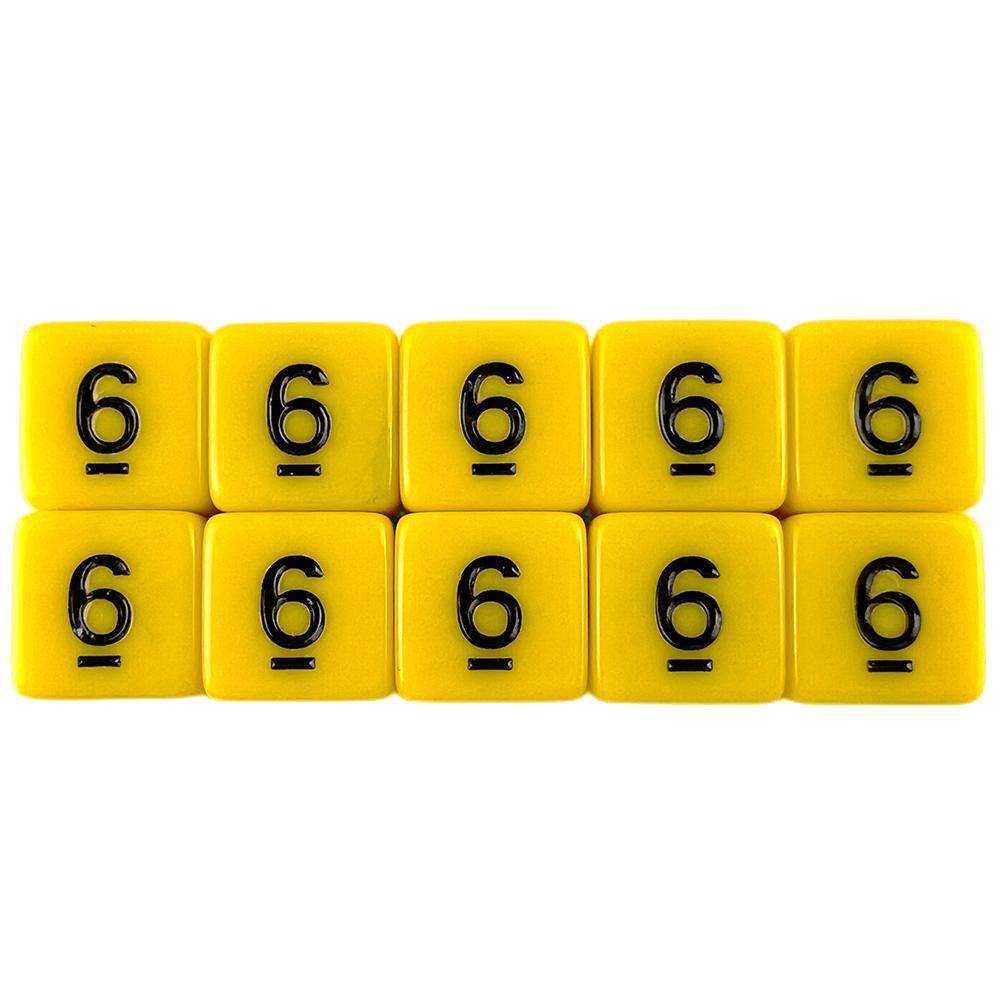 Многогранные игральные кости 10 шт. 6-гранные игральные кости цифровые игральные кости для ролевой игры DND настольные игровые аксессуары