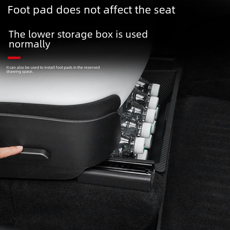 Скрытый выдвижной ящик для хранения под сиденьем Tesla Model Y