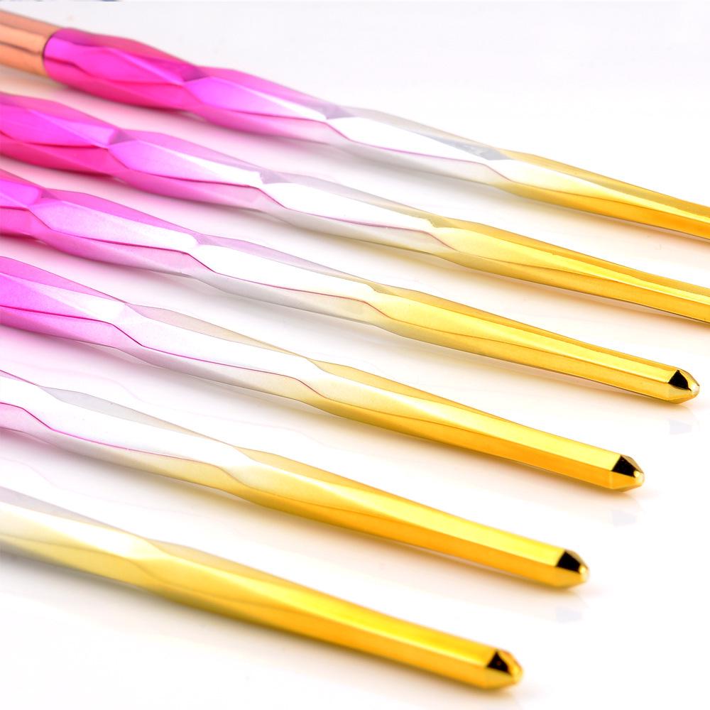 Набор кистей для макияжа с кристальными ручками. 20 штук