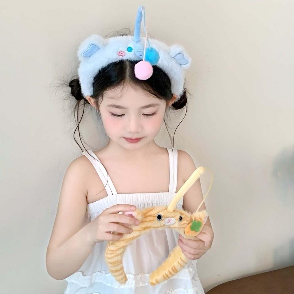Panda Cat Fishing Plush Headband Hair Accessories Girls Cartoon Hairband for Gift