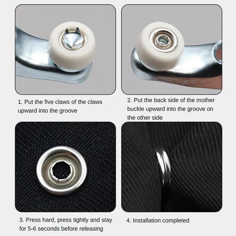 Пятизубчатые плоскогубцы для установки кнопок, набор инструментов для металлических кнопок, для шитья одежды, сумок, пуговиц, шовных пряжек, инструменты для самостоятельного изготовления