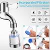 jojofuny Faucet-Mounted Water Purifier with Pressure Booster, Washable and Replaceable Cartridges, 7-Stage Filtration, High Flow Rate, 360-Degree Rota
