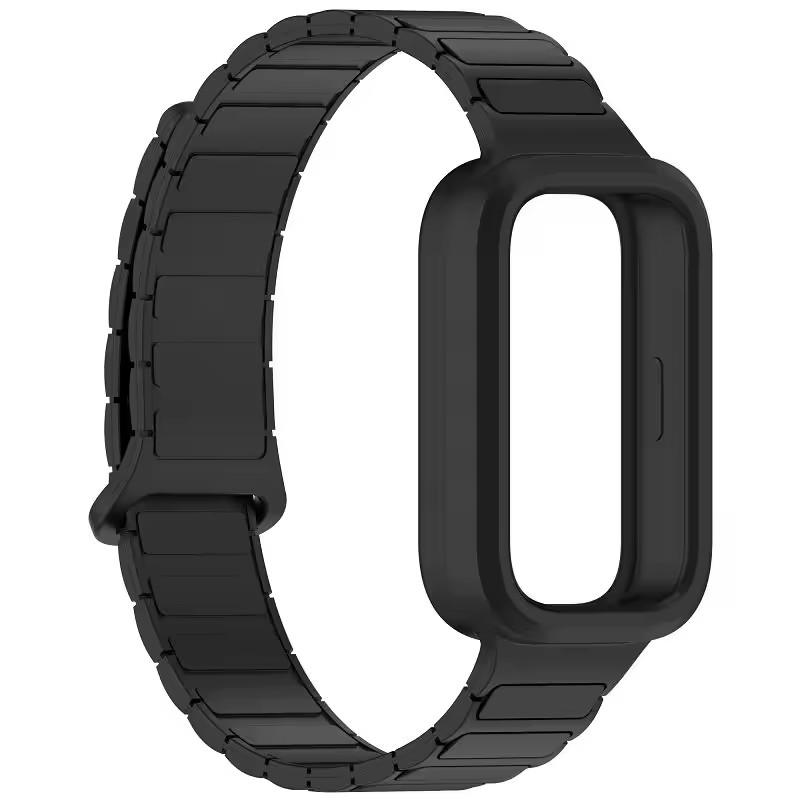 Магнитные ремешки для часов Xiaomi Mi band 9 active Sport Силиконовый браслет pulseira correa для Xiaomi Redmi watch 3 Аксессуары