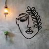 Metal Wall Art Face Figure Design Modern & Stylish Metal Wall Hanging for Bedroom Chic Home Decor Great Gift Idea