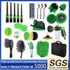 Green Car Cleaning Kit: Wheel Hub Brush, Air Conditioner Cleaner, Clay, Vacuum & Handheld Duster