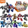 Нетоксичные Оригинальные Игрушки-Сюрпризы Трансформеры Версия Защитника 1 2 3 Оптимус Прайм Старскрим Бамблби Конструктор Фигурка Действия