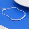 Fashion Simple Double Chain Anklets 925 Silver Women Bell Anklets 26 Cm Summer Sandals Barefoot  Jewelry Gift