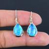Blue Natural Opal Earring 925 Sterling Silver Handcrafted Earring LiteWeight HandMade Earring Gift for Best Girl Gift For Her ThanksGiving