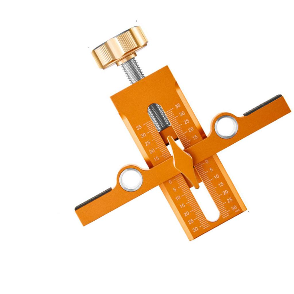 Cabinet Door Mounting Jig Aluminium Alloy Installation Positioner with 6 8 10mm Drill Bits Woodworking Multi Functional Position Tool