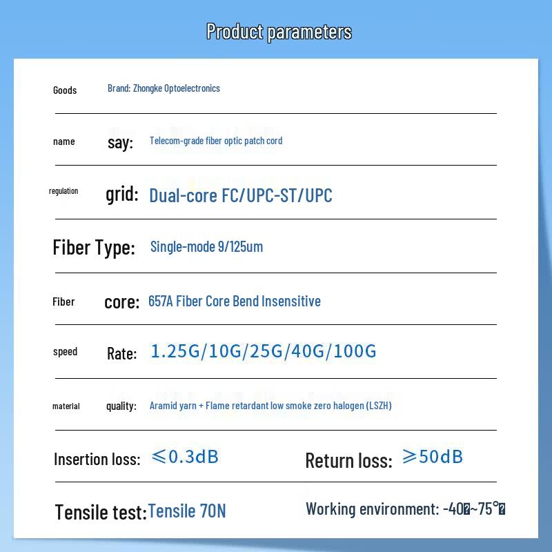 FC-ST Single-Mode Duplex Fiber Optic Patch Cable