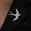 Gold Swallowtail Pin Silver Animal Badge Exquisite Swallow Brooch  Party