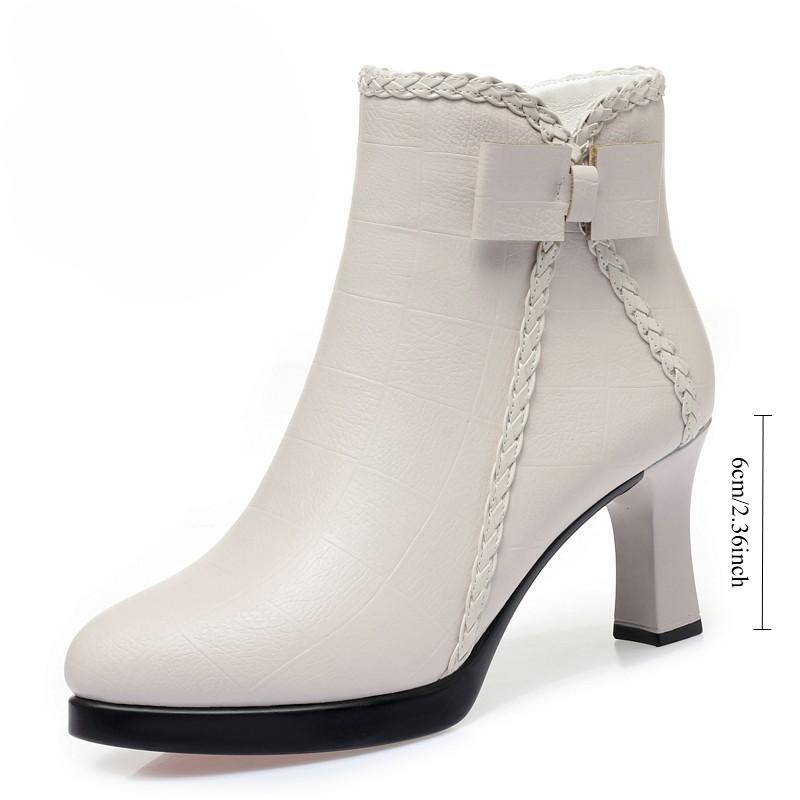 Женские короткие сапоги Осень и зима Новые универсальные ботинки на высоком каблуке с острым носком Женские ботинки на шпильке Женские ботинки на флисовой подкладке