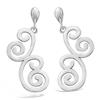 [J3517] - Silver 'Choréographie' Silver Earrings (rhodium-plated) - 27x13 Mm