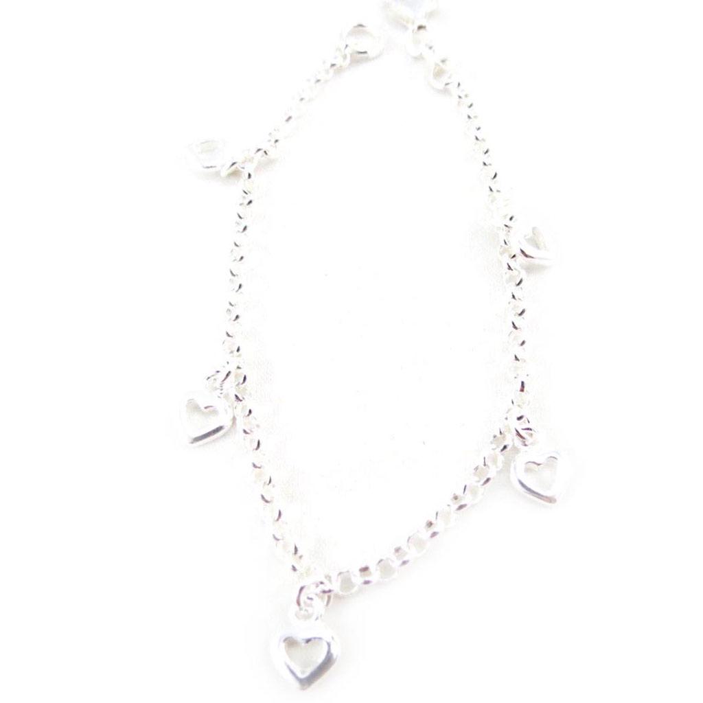 Les Trésors De Lily [C9373] - Silver Bracelet 'Hearts'
