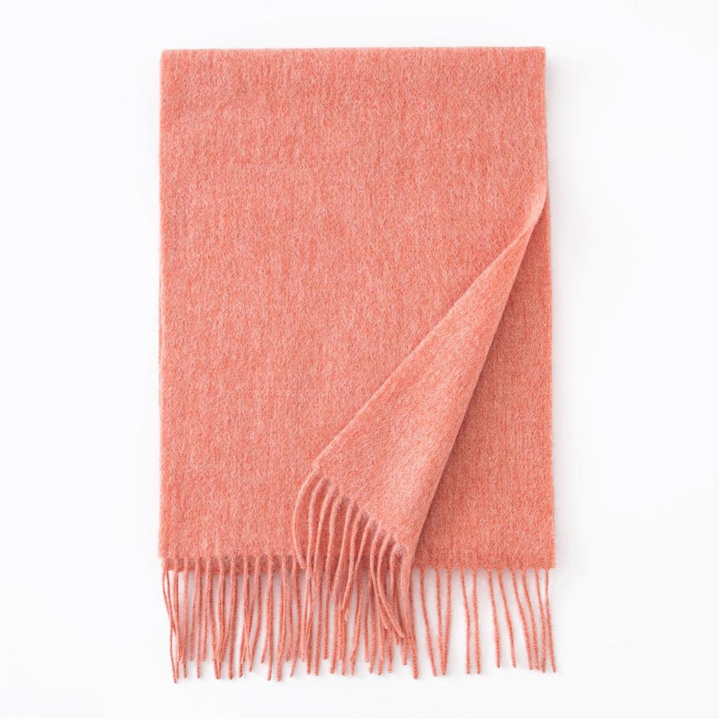 Thickened Autumn and Winter Plaid 100 Wool Scarf Atmosphere Women's All-match Fashion Warm Wool Scarf Comfortable Shawl
