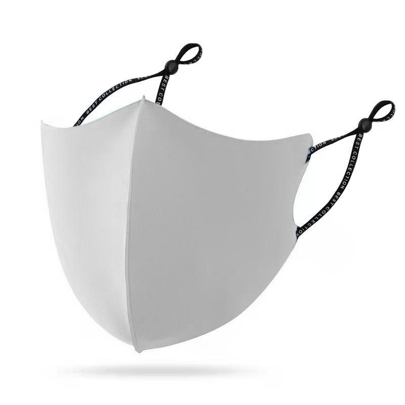 Маска из ледяного шелка, дышащая, моющаяся, трехмерная, с защитой от ультрафиолета, для взрослых, солнцезащитная маска, тонкая тканевая маска на заказ