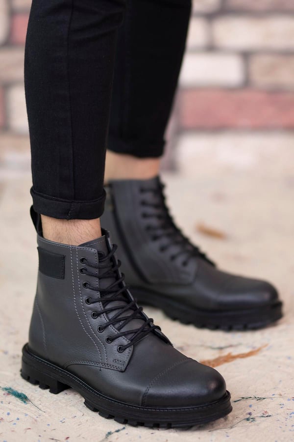 Мужские ботильоны. Ботинки на нескользящей подошве с боковой молнией для мужчин. Зимние мужские ботинки.