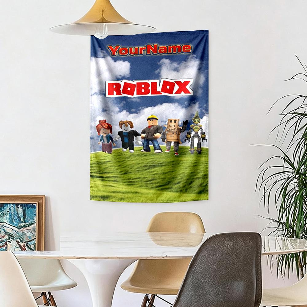 Roblox Custom Your Name Wall Decor Tapestry Art For Pet Memorial Birthdaywedding Party Backdrop Family Gift