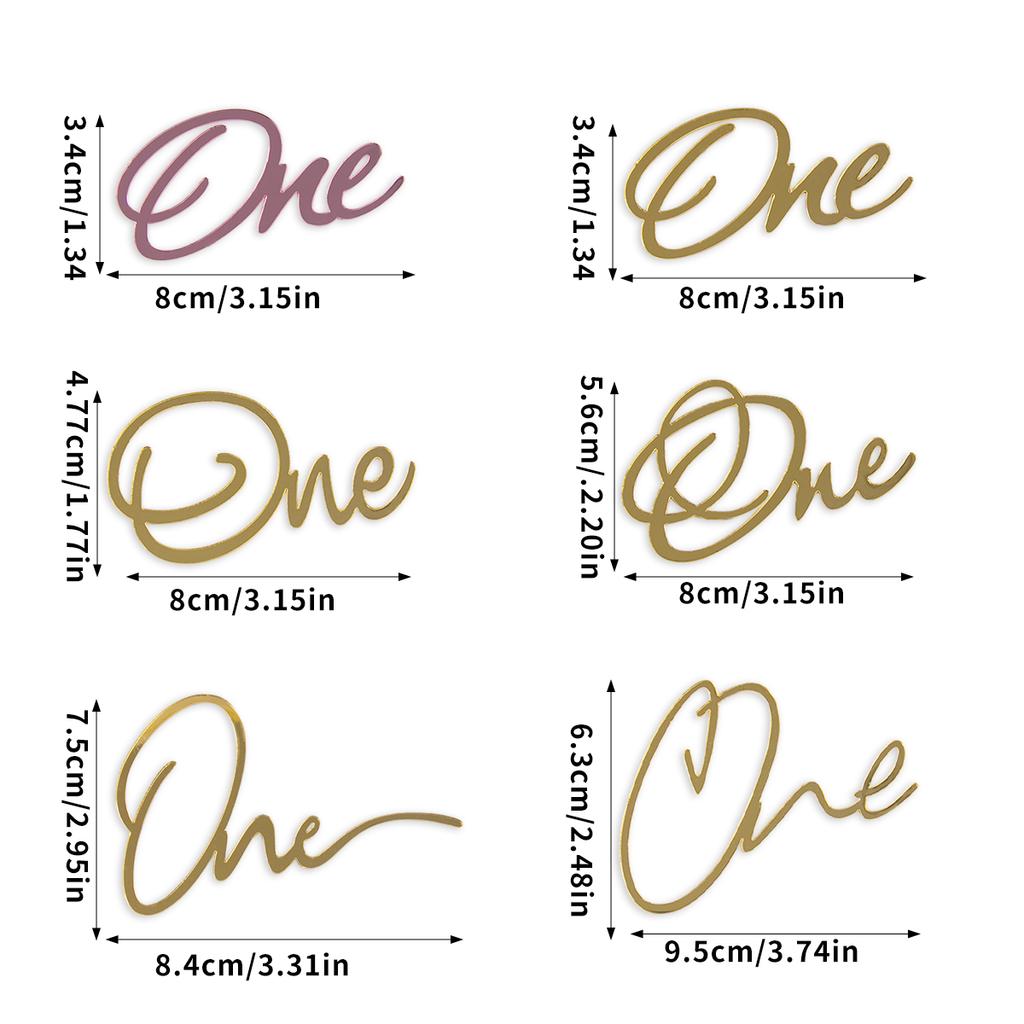 Украшение для торта на день рождения ONE, вставной знак для торта, акриловое украшение для торта, украшение для торта на первый день рождения, принадлежности для декора