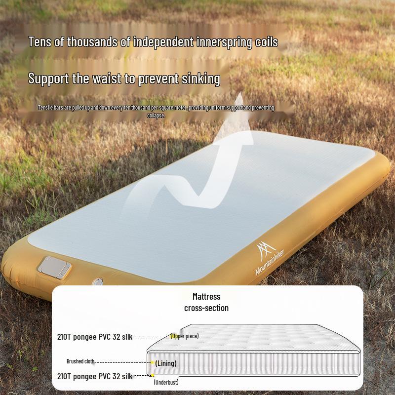 Надувной матрас "Горный гость": Палатка для улицы, кровать-облако, матовая отделка, утолщенный автоматический надувной матрас для кемпинга и домашнего использования.