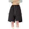 Women's Summer Work Pants Are Loose Comfortable Casual Fashionable With Multiple Pockets And Solid Color Shorts
