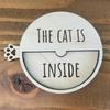 Магнитный знак-напоминание о питомце. Кошка внутри, снаружи. Деревянный знак, переключаемый.