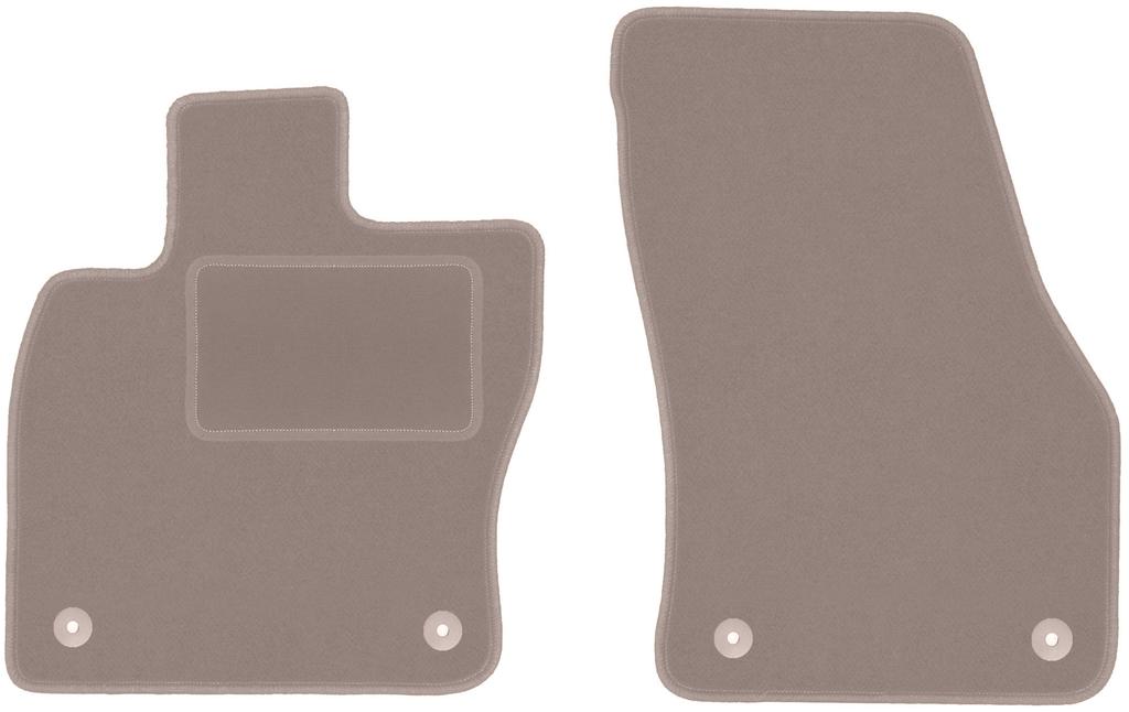 Beige front floor mats for: Skoda Karoq crossover (2017-)