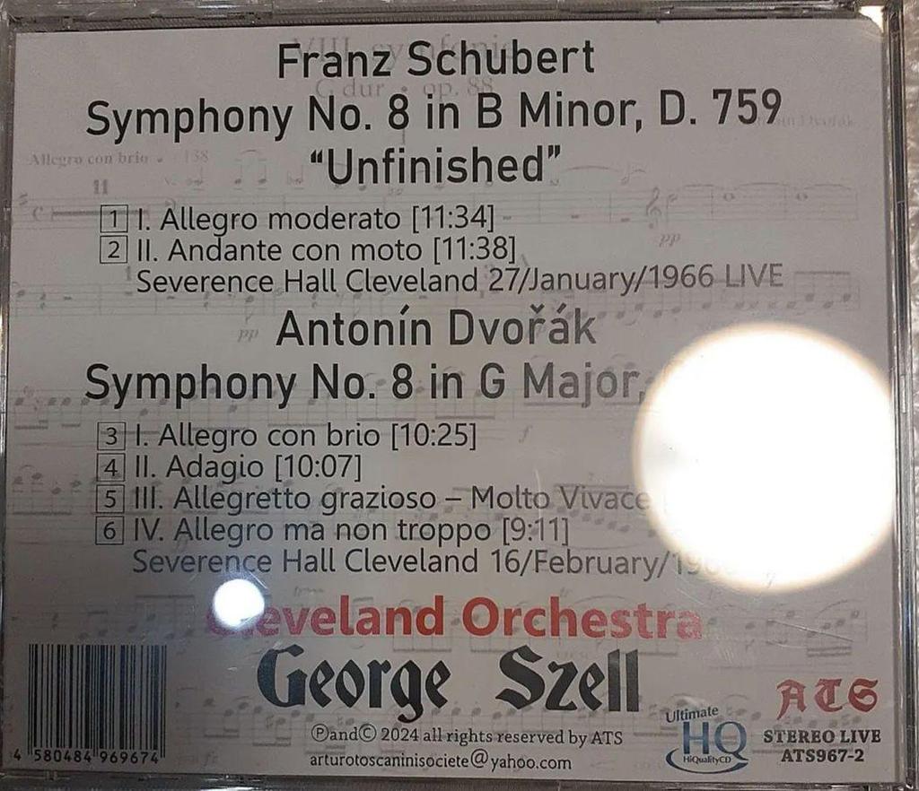 [USED] Classic CD 2024 Cell Schubert/Dvorak