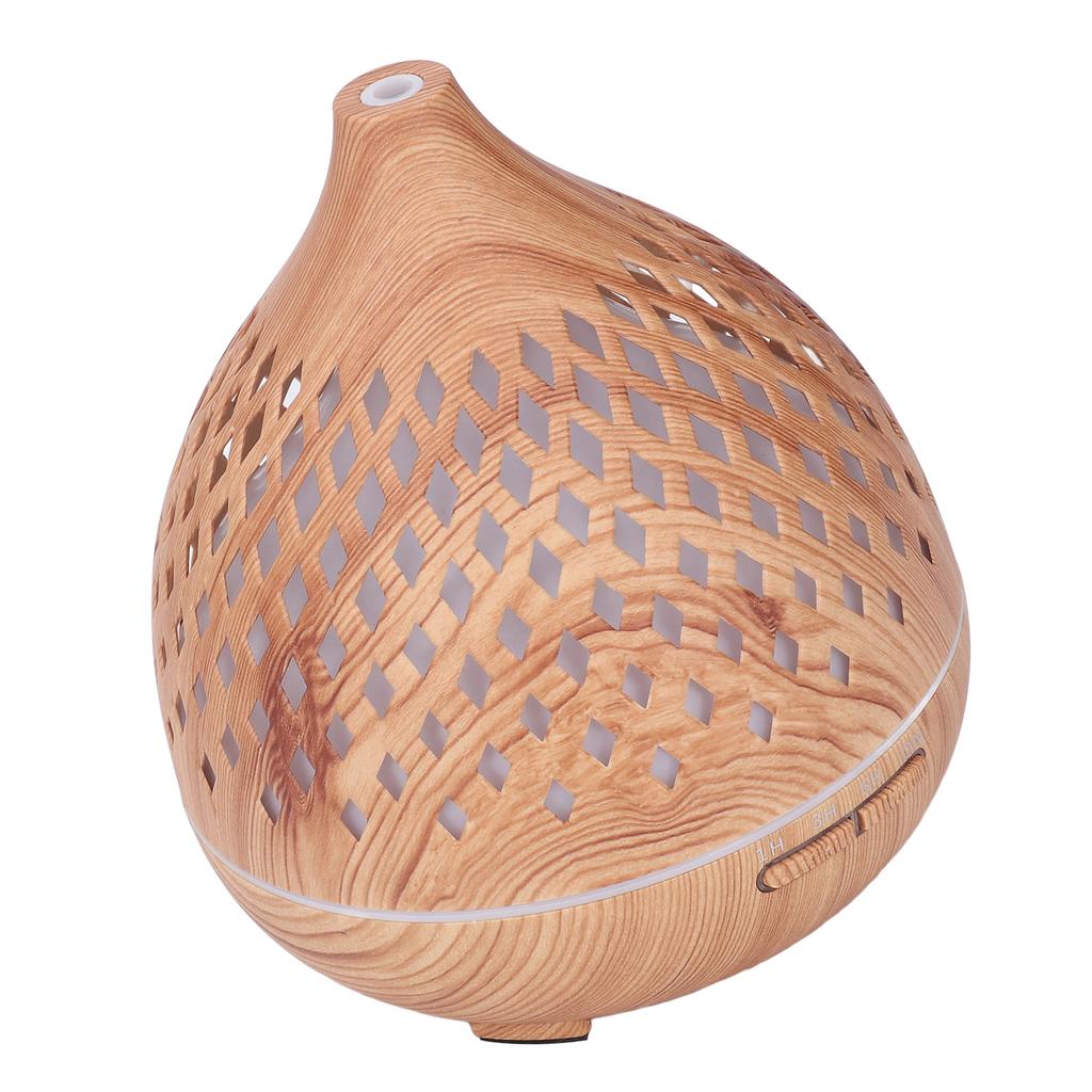 400 мл Увлажнитель с дистанционным управлением и 7-цветной светодиодной подсветкой Увлажнитель с полым древесным зерном Бесшумный ароматизатор