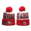 Knitted Beanie Hat Men Women Winter Warm Adjustable Sports Fan Cap With Embroidered Letters