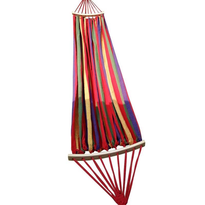 OLOEY Outdoor Canvas Hammock with Spreader Bar