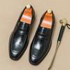Мода Британия Ретро Мужские Заостренные Пенни-лоферы Комбинированные Цвета Пэчворк Балетки Оксфорды Кожаная Обувь Повседневные Лоферы Формальная Обувь