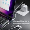 Адаптер USB C на 3,5 мм аудиоразъем с быстрой зарядкой PD 100 Вт, двухпортовый адаптер, универсальный адаптер для наушников
