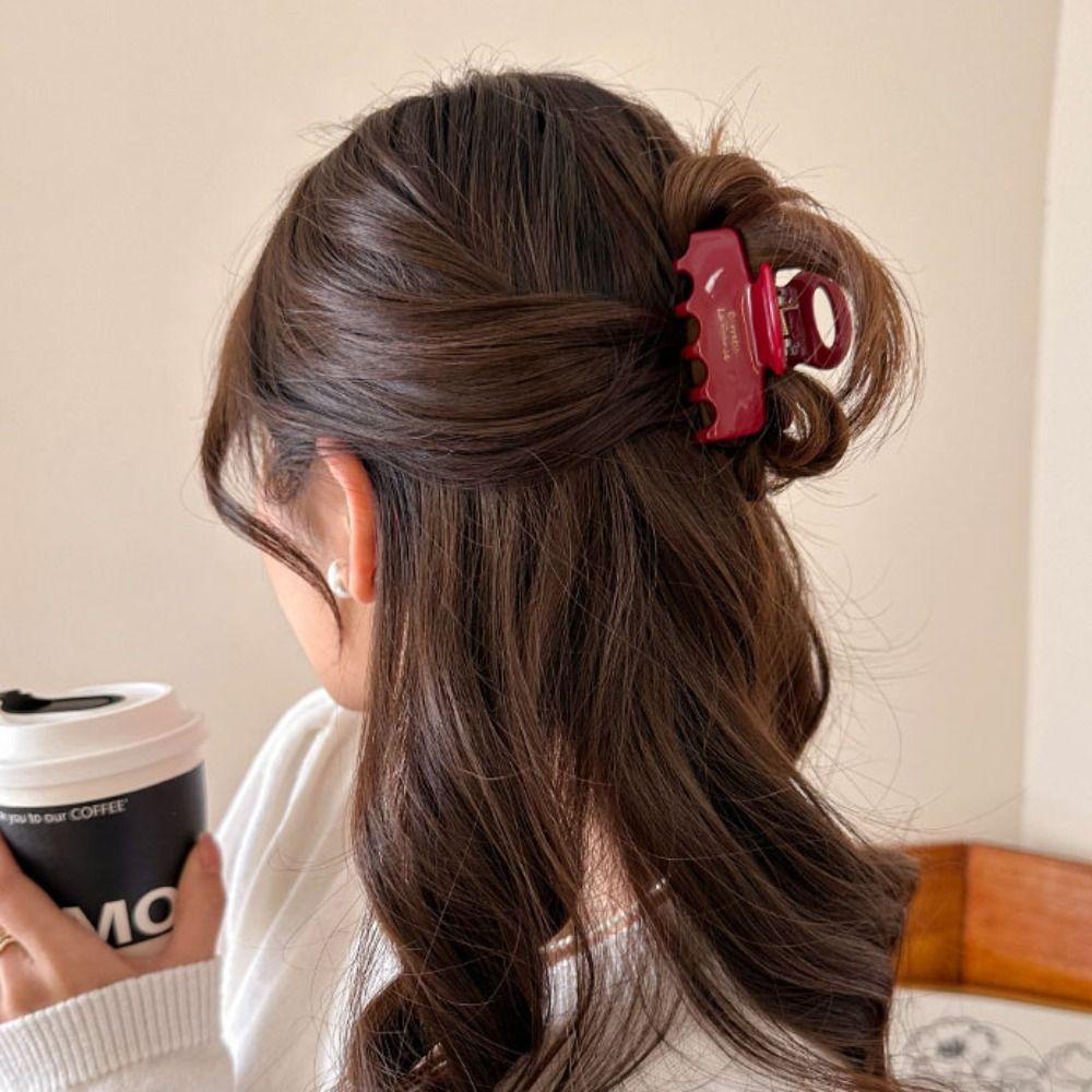 Заколка для волос акриловая краб корейский стиль женская акула клип элегантный квадратный краб для волос дамы