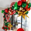 Набор из 85 шт. для рождественской арки из воздушных шаров с зелеными, золотыми, красными шарами в форме трости, конуса и звезды из фольги для украшения рождественской вечеринки, новогодней вечеринки