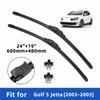 Wiper Blades for Golf 5 Jetta 2003-2005 Front Double Rubber Strip Wiper Blade Windshield Brushes Windscreen Window Accessories