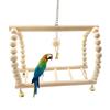 Bird Parrot Toys Wooden Hanging Swing Hammock Climbing Ladders Perches Toy Parakeet Cockatiels Bird Cage Supplies