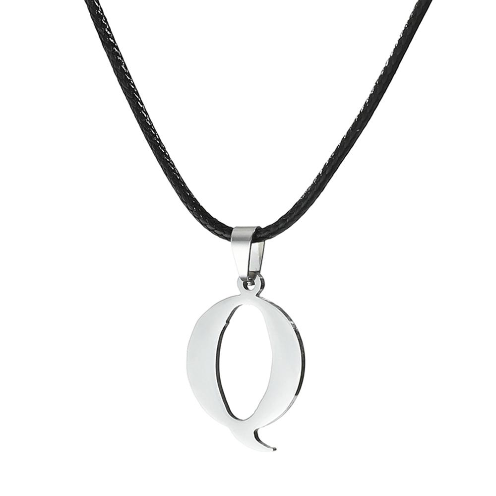 Новое ожерелье с инициалами от А до Я из нержавеющей стали, 26 английских букв, для мужчин и женщин, персонализированные ювелирные изделия, подарки