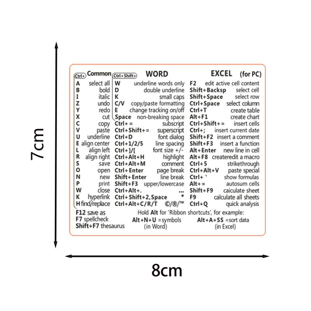 Shortcuts Sticker for Apple Mac OS System Shortcut Key Sticker for 13-16" MacBook Pro 13 /Air 13 Windows Palm Rest