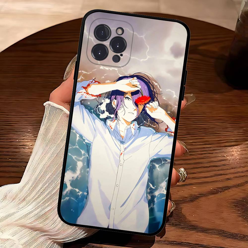 Аниме-экшен Человек-бензопила Арка Резе Чехол для телефона Для iPhone 17 Air 16 15 14 13 12 11 Pro Max 16 15 14 Plus Мягкий чехол из ТПУ
