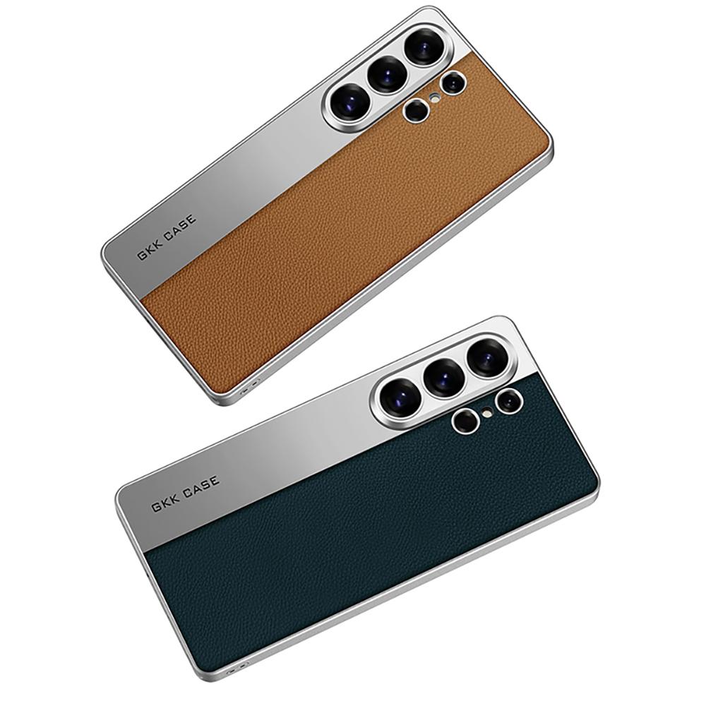 Роскошный кожаный чехол с гальваническим покрытием для Samsung Galaxy S26 S25 S24 S23 Ultra, ультратонкий, из мягкого силикона, противоударная задняя крышка